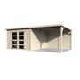 Voir la diapositive 2 : DECOR ET JARDIN Abri de jardin bois avec auvent - 8,65m² + 7,84m² - DELICES