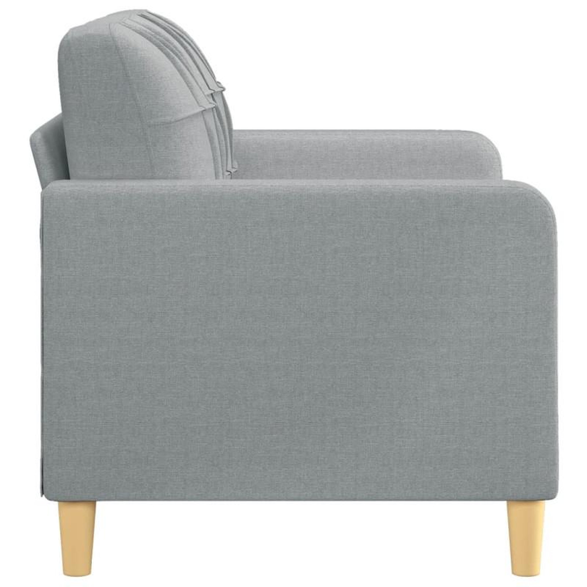 Voir la diapositive 4 : VIDAXL Canapé à 2 places Gris clair 120 cm Tissu