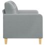 Voir la diapositive 4 : VIDAXL Canapé à 2 places Gris clair 120 cm Tissu