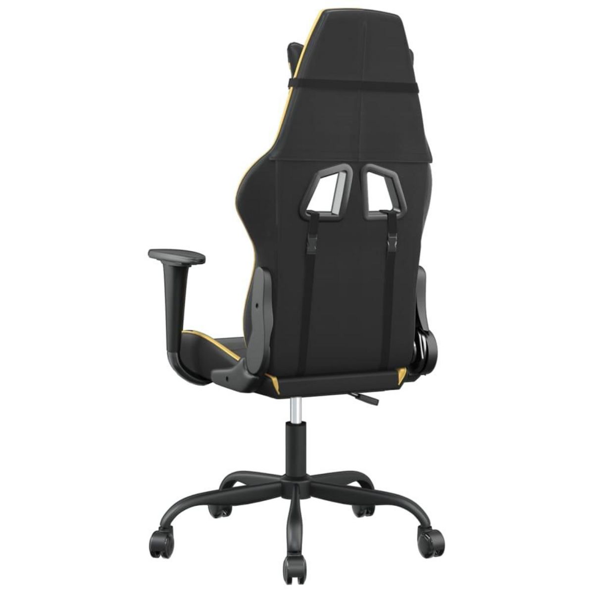 VIDAXL Chaise de jeu Noir et dore Similicuir