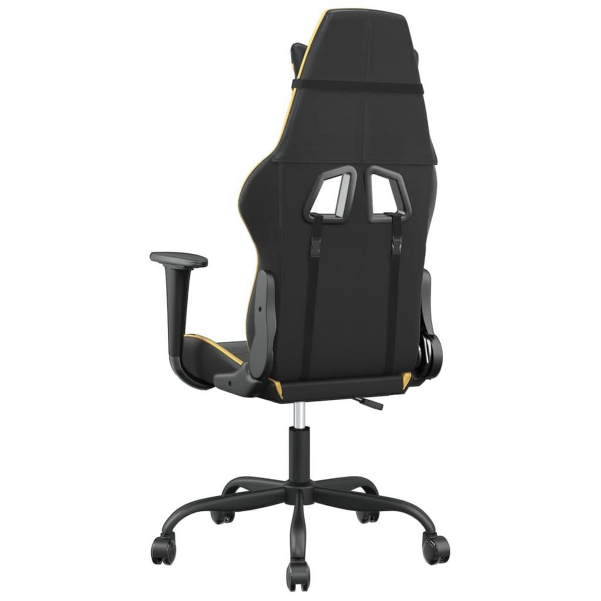 VIDAXL Chaise de jeu Noir et dore Similicuir