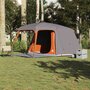Voir la diapositive 3 : VIDAXL Tente de camping avec dome porche 5 personnes gris et orange