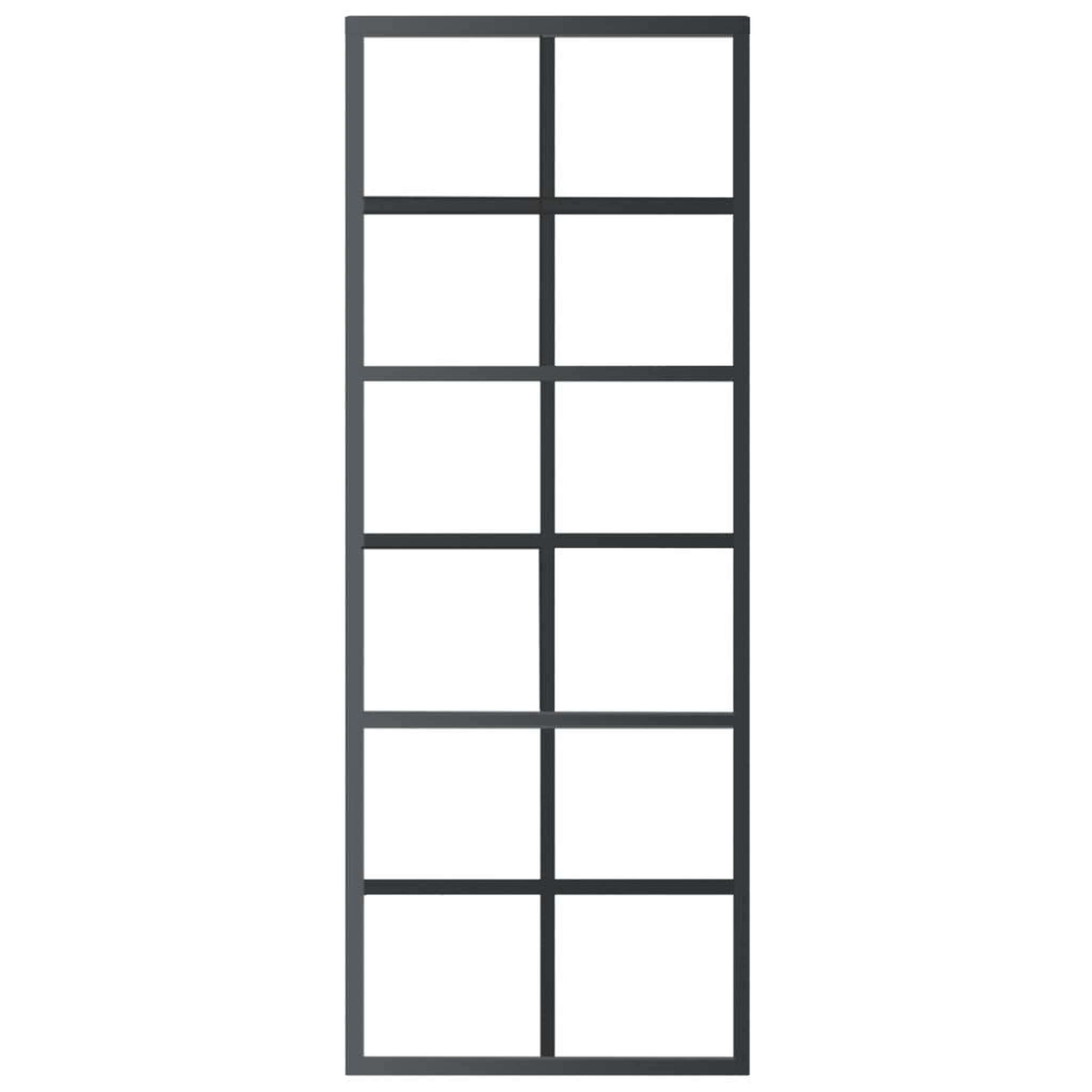 Voir la diapositive 3 : VIDAXL Porte coulissante Verre ESG et aluminium 76x205 cm Noir