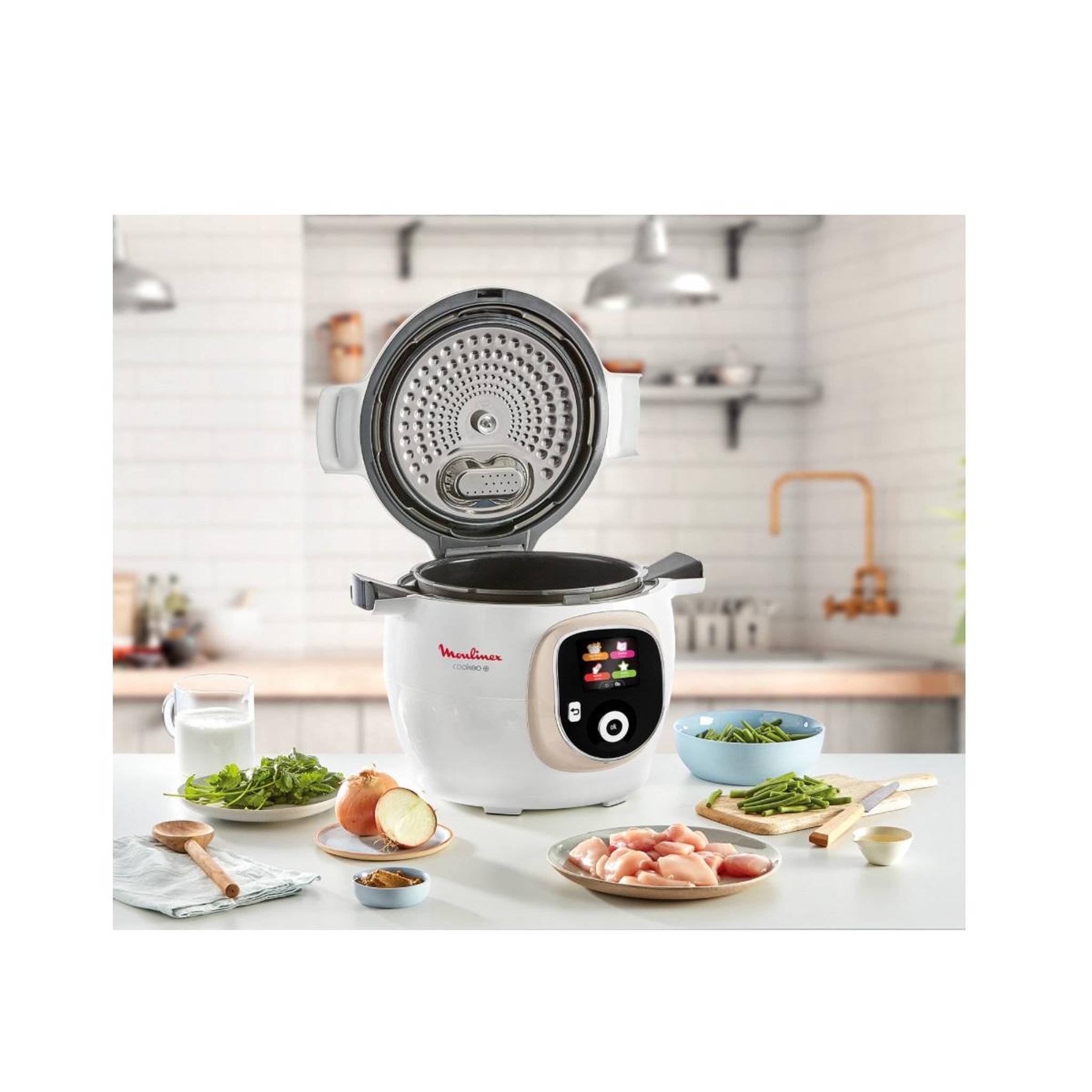 Voir la diapositive 4 : MOULINEX Multicuiseur intelligent 1600w blanc - yy5412fb