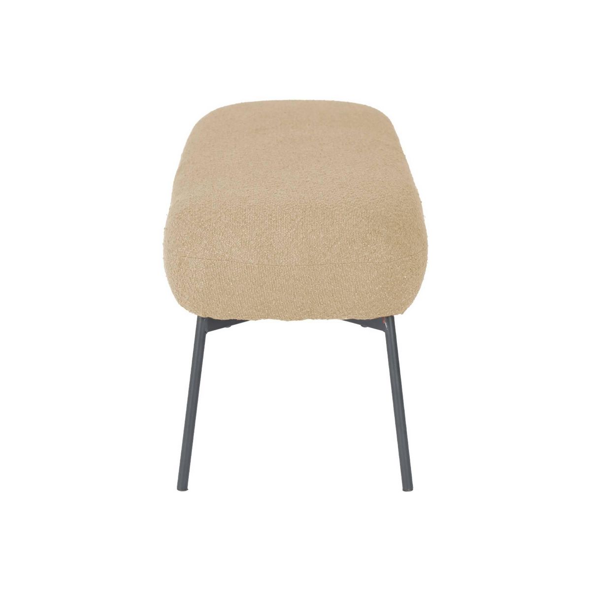 SWEEEK Banc, bout de lit avec revêtement bouclette, pieds en métal noir, L 120 x P 41 x H 42,5 cm