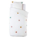 Atmosphera Kids Parure de Lit 2 Pièces  Étoile  140x200cm Blanc