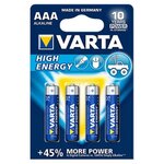 Varta Carte de 4 piles HIGH ENERGY - 1,5 V LR3 / AAA