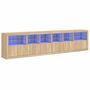 Voir la diapositive 2 : VIDAXL Buffet avec lumieres LED chene sonoma 283x37x67 cm