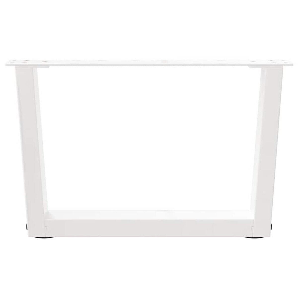 VIDAXL Pieds de table a manger forme V 2pcs blanc 50x(30-31,3)cm acier