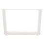 Voir la diapositive 5 : VIDAXL Pieds de table a manger forme V 2pcs blanc 50x(30-31,3)cm acier