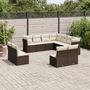 Voir la diapositive 1 : VIDAXL Salon de jardin et coussins 11 pcs marron resine tressee