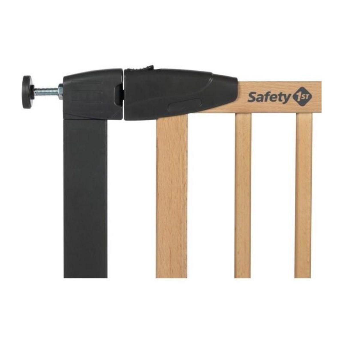 SAFETY FIRST SAFETY 1ST SIMPLY CLOSE WOOD & META, Pression, 73-80 cm (Max. 94cm), sans vis ni perçage, Ouverture d'une Main, Bois et Graphit