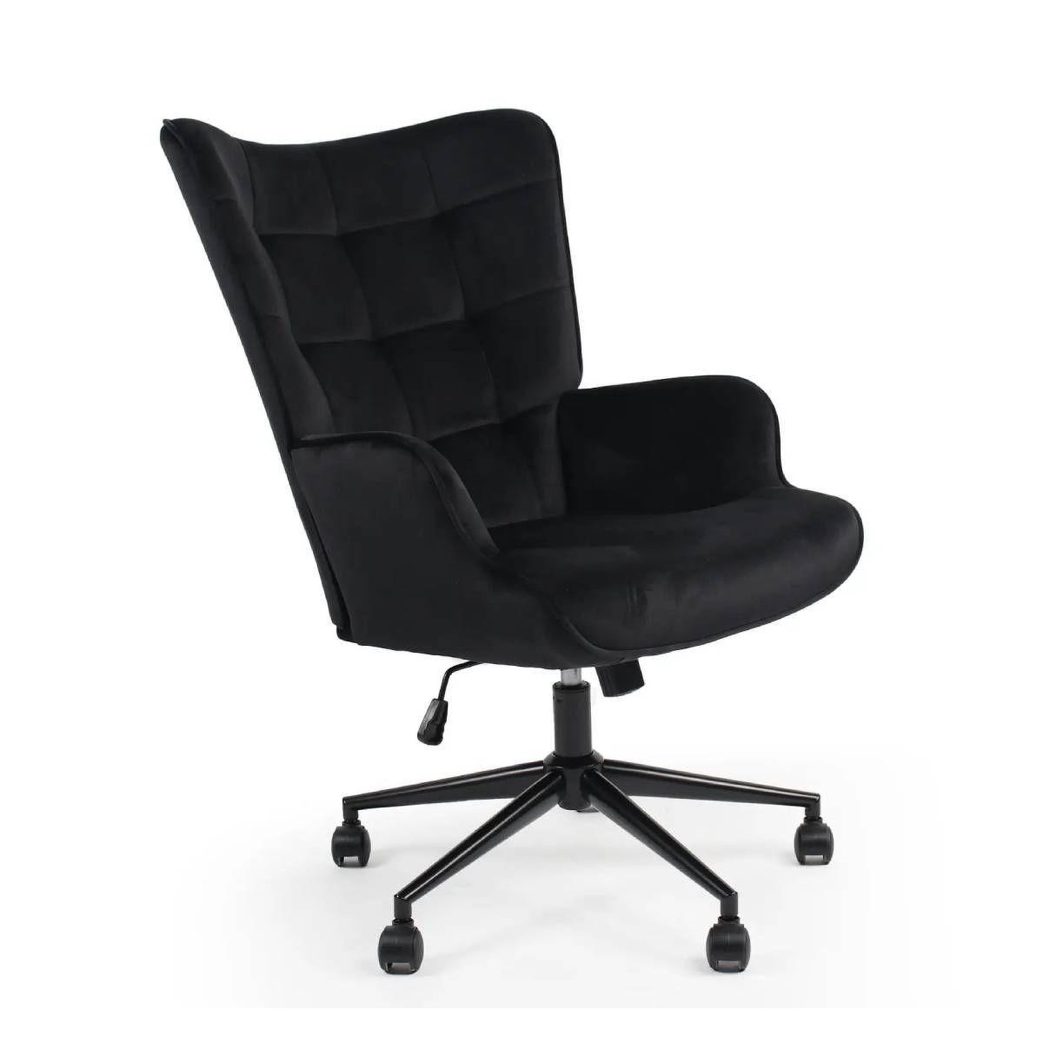 Voir la diapositive 2 : Paris Prix Fauteuil de bureau velours  verner  96cm noir