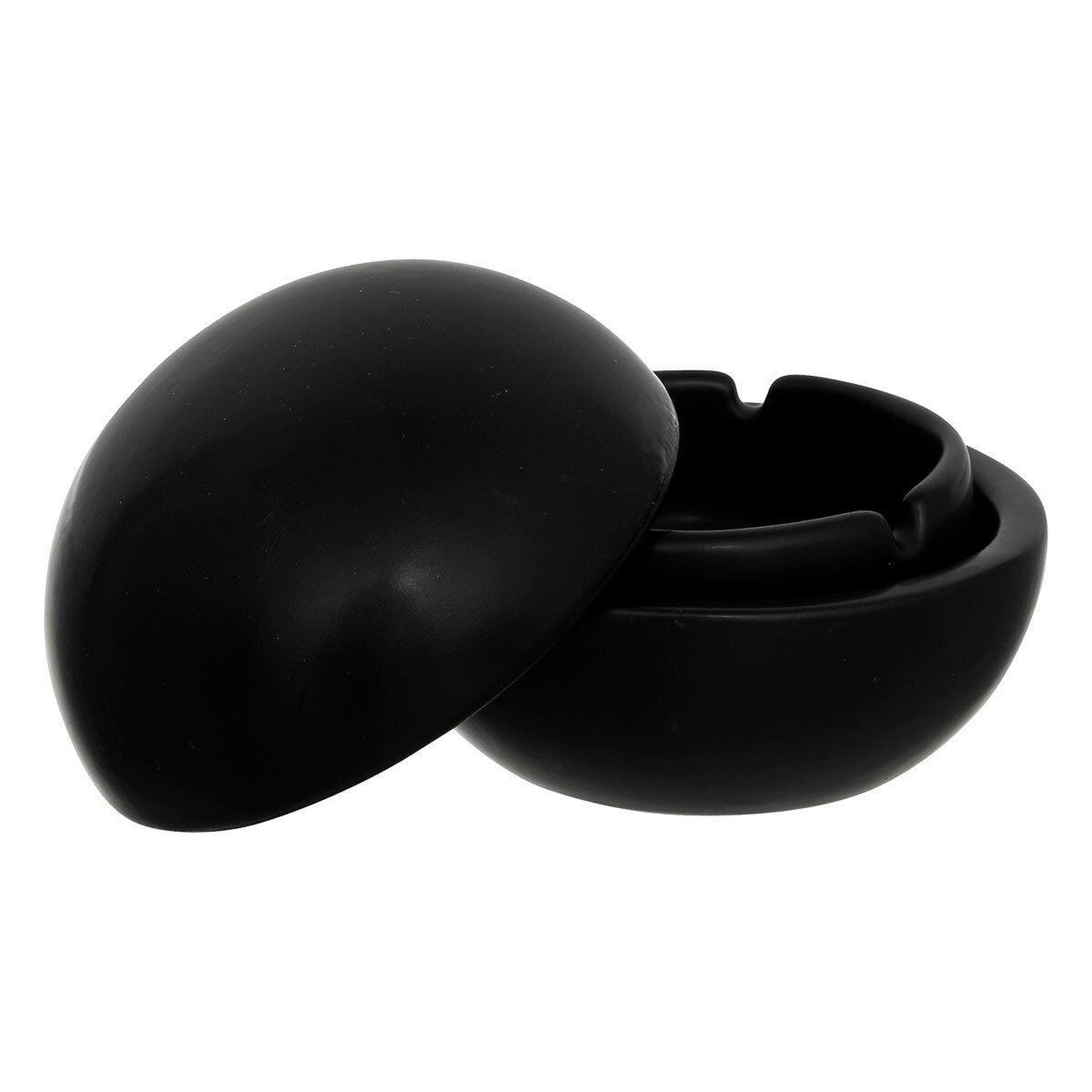 Voir la diapositive 4 : ATMOSPHERA Cendrier boule en céramique  olme  10cm noir