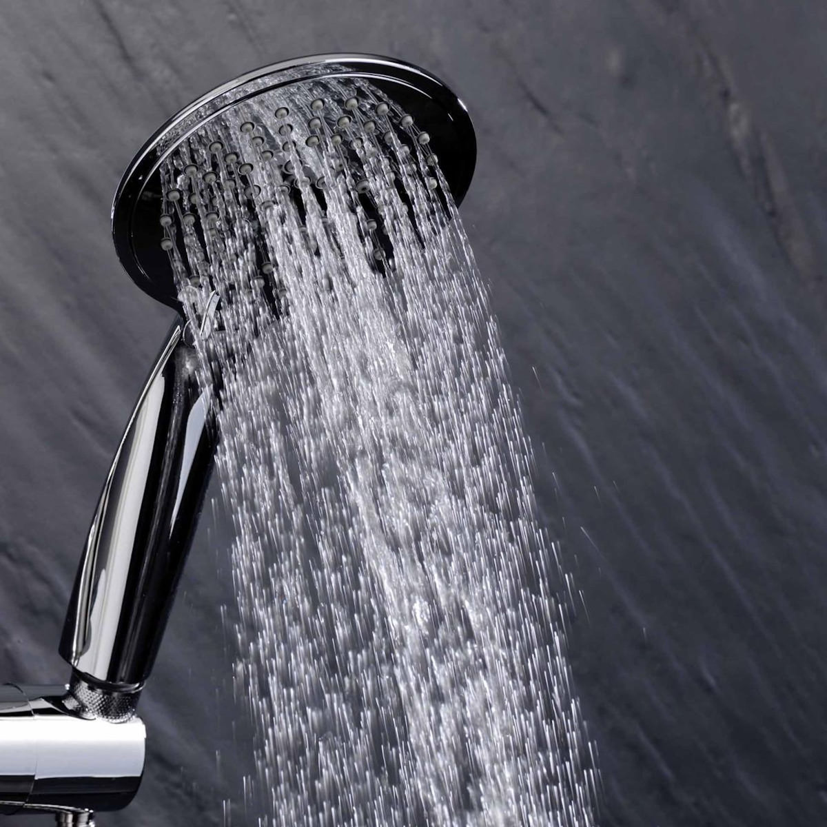 Paris Prix Ensemble Barre de Douche & Pommeau  5 Positions  24cm Argent