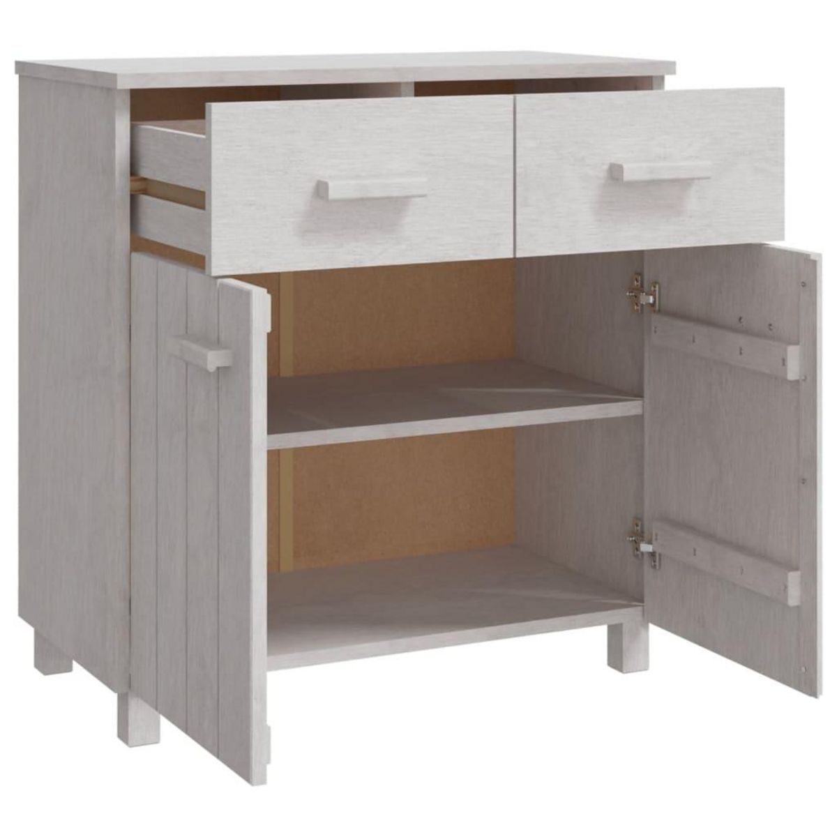 VIDAXL Buffet HAMAR Blanc 79x40x80 cm Bois massif de pin