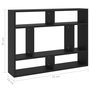 Voir la diapositive 6 : VIDAXL Etagere murale Noir 75x16x55 cm Bois d'ingenierie