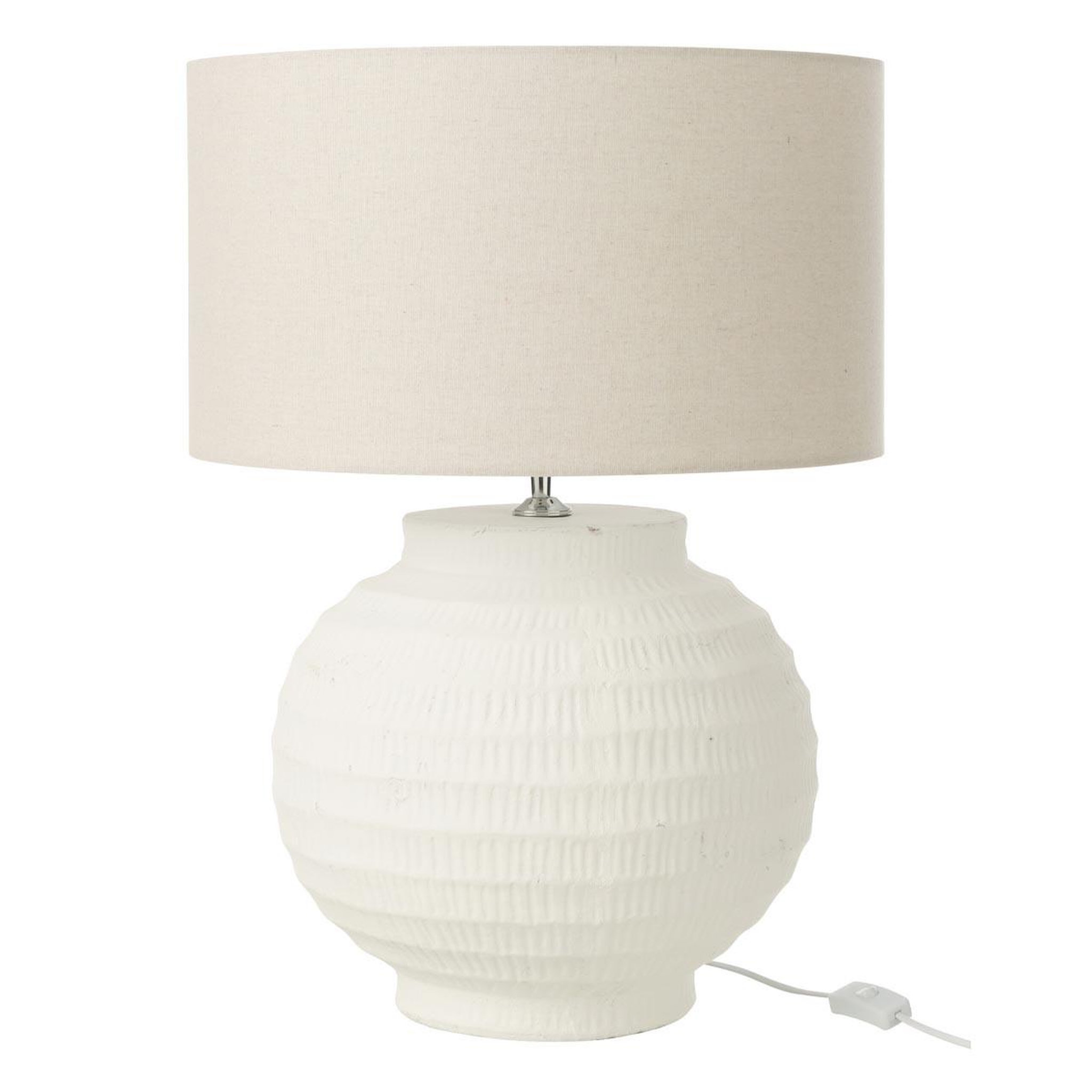 J-LINE Lampe à poser en terre cuite  shawna  46cm blanc