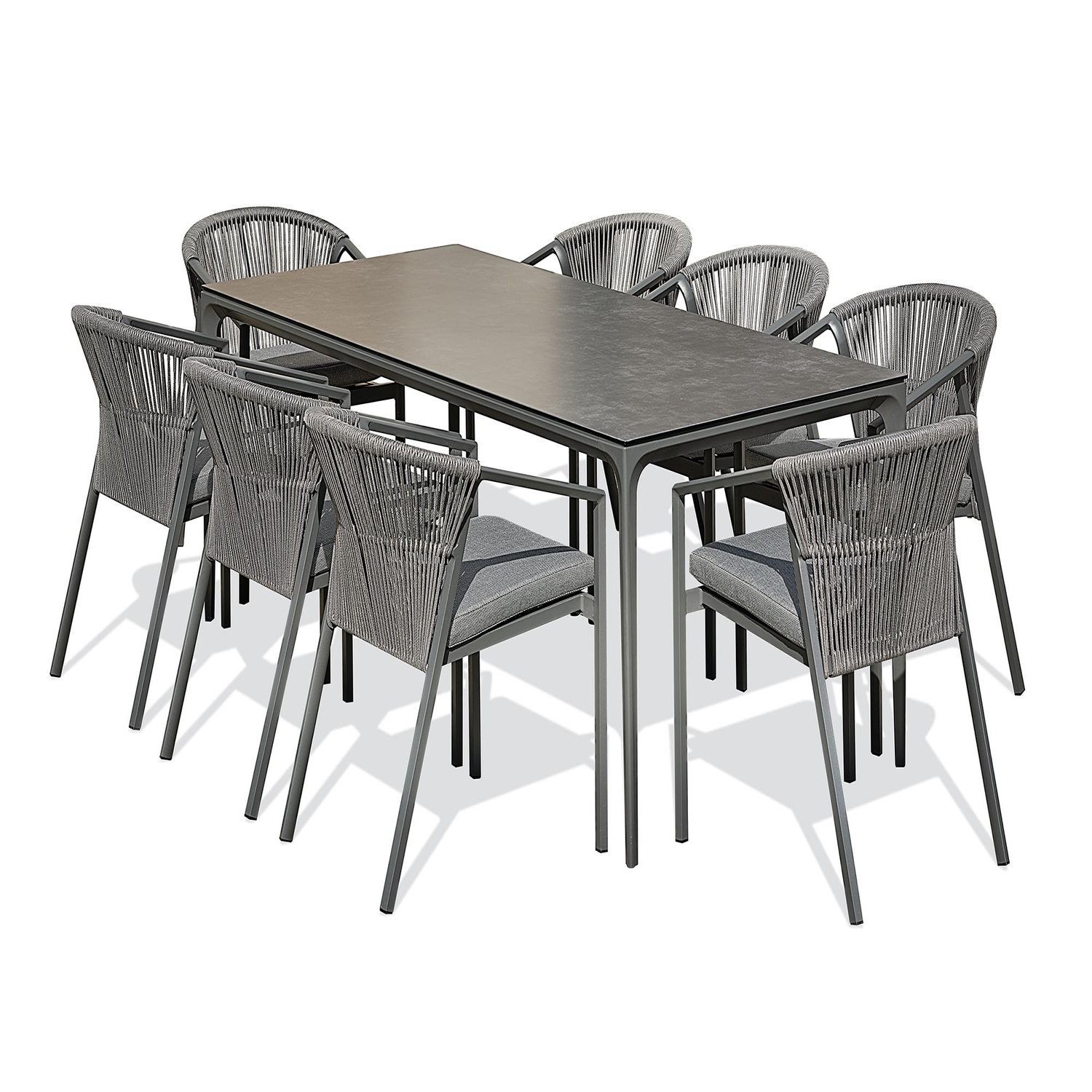 Dcb Garden Ensemble repas jardin en céramique (8 places)