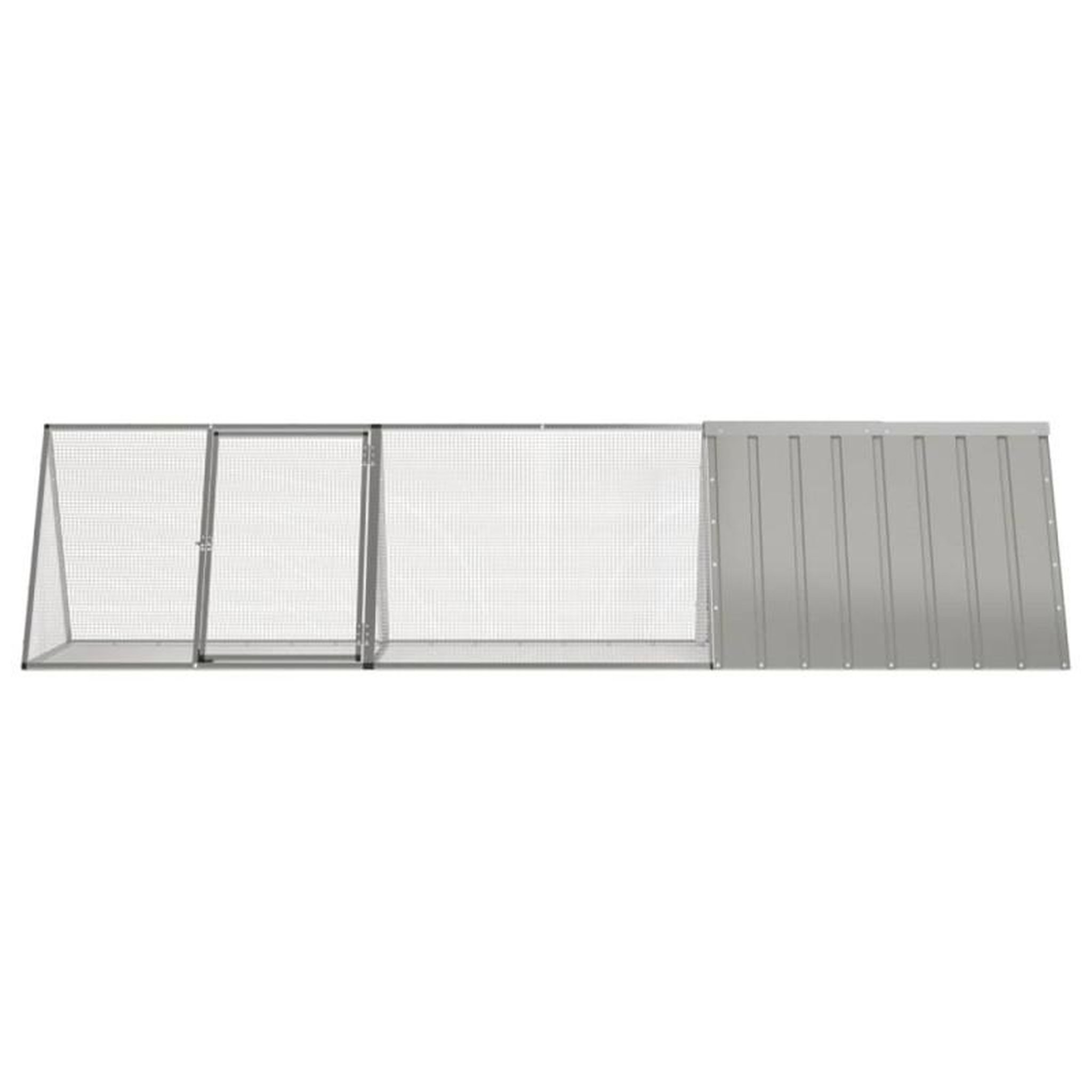 Voir la diapositive 3 : VIDAXL Cage pour lapin Gris 302,5x80,5x71 cm Acier galvanisé