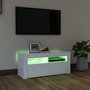 Voir la diapositive 4 : VIDAXL Meuble TV avec lumieres LED blanc 90x35x40 cm