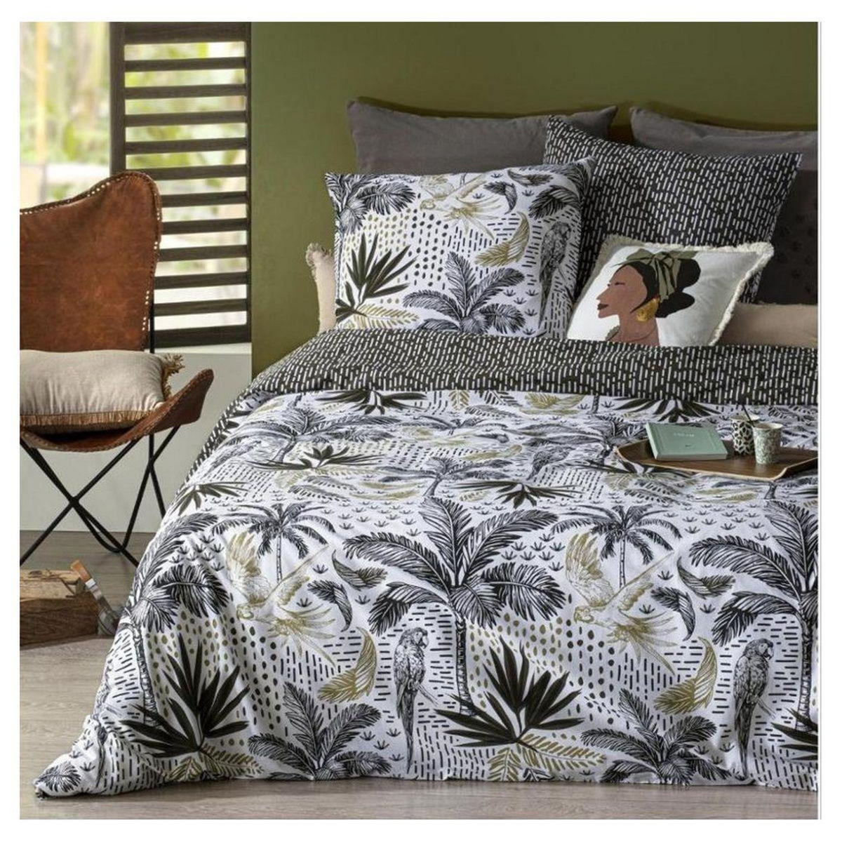 ATMOSPHERA Parure housse de couette en coton 57 fils CUBA FACTO