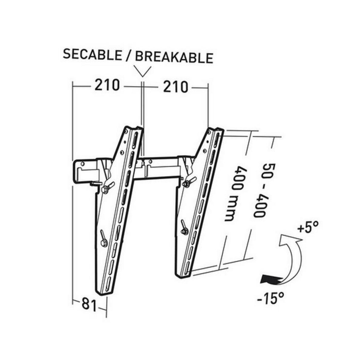 Erard Support mural inclinable pour écran 30 à 90 - 002531