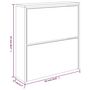 Voir la diapositive 6 : VIDAXL Armoire a chaussures miroir 2 niveaux Blanc brillant 63x17x67cm