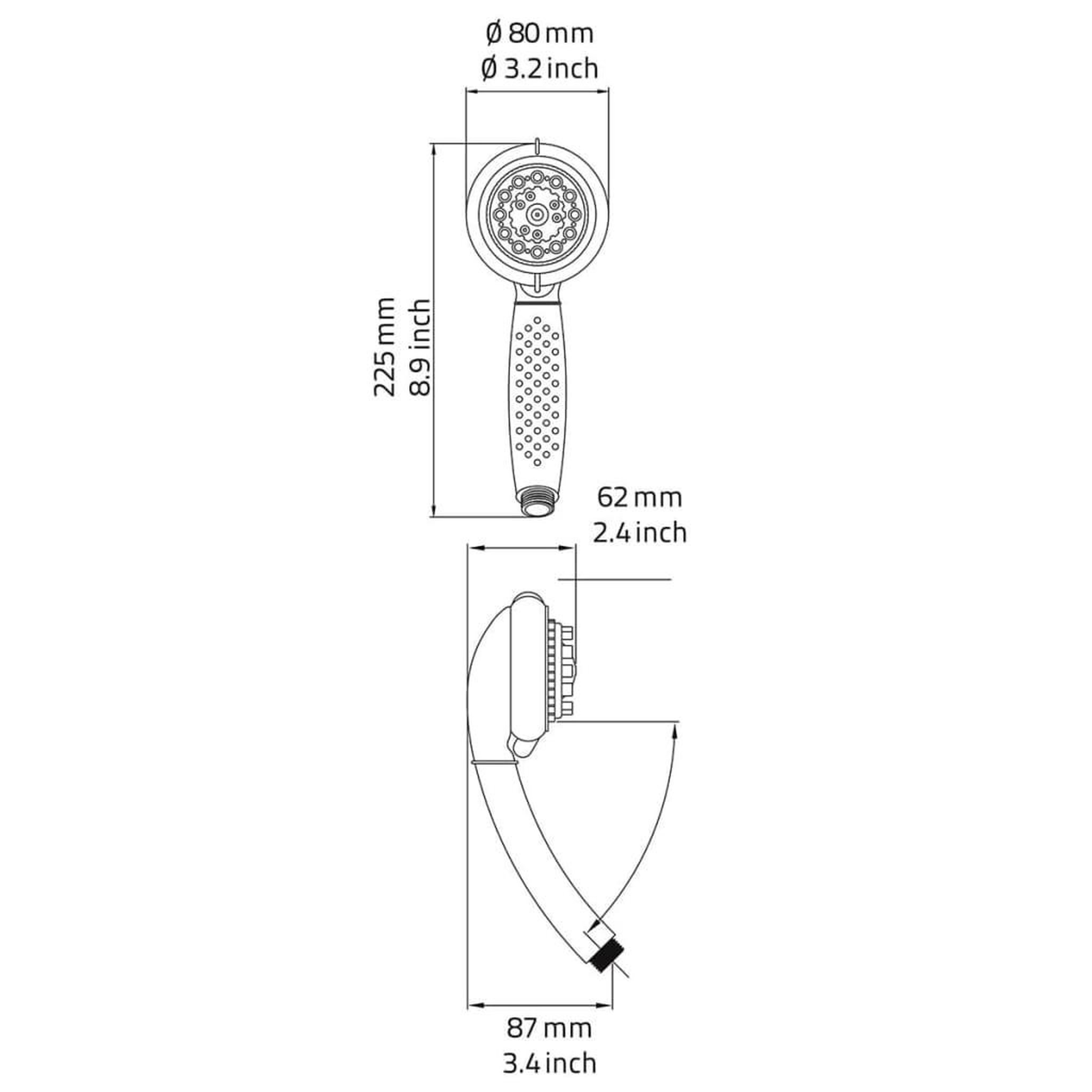 Voir la diapositive 6 : RIDDER RIDDER Jeu de pomme de douche avec 8 reglages St. Lucia chrome 91440