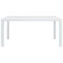 Voir la diapositive 2 : VIDAXL Table de jardin Blanc 150x90x72 cm Plastique Aspect de rotin