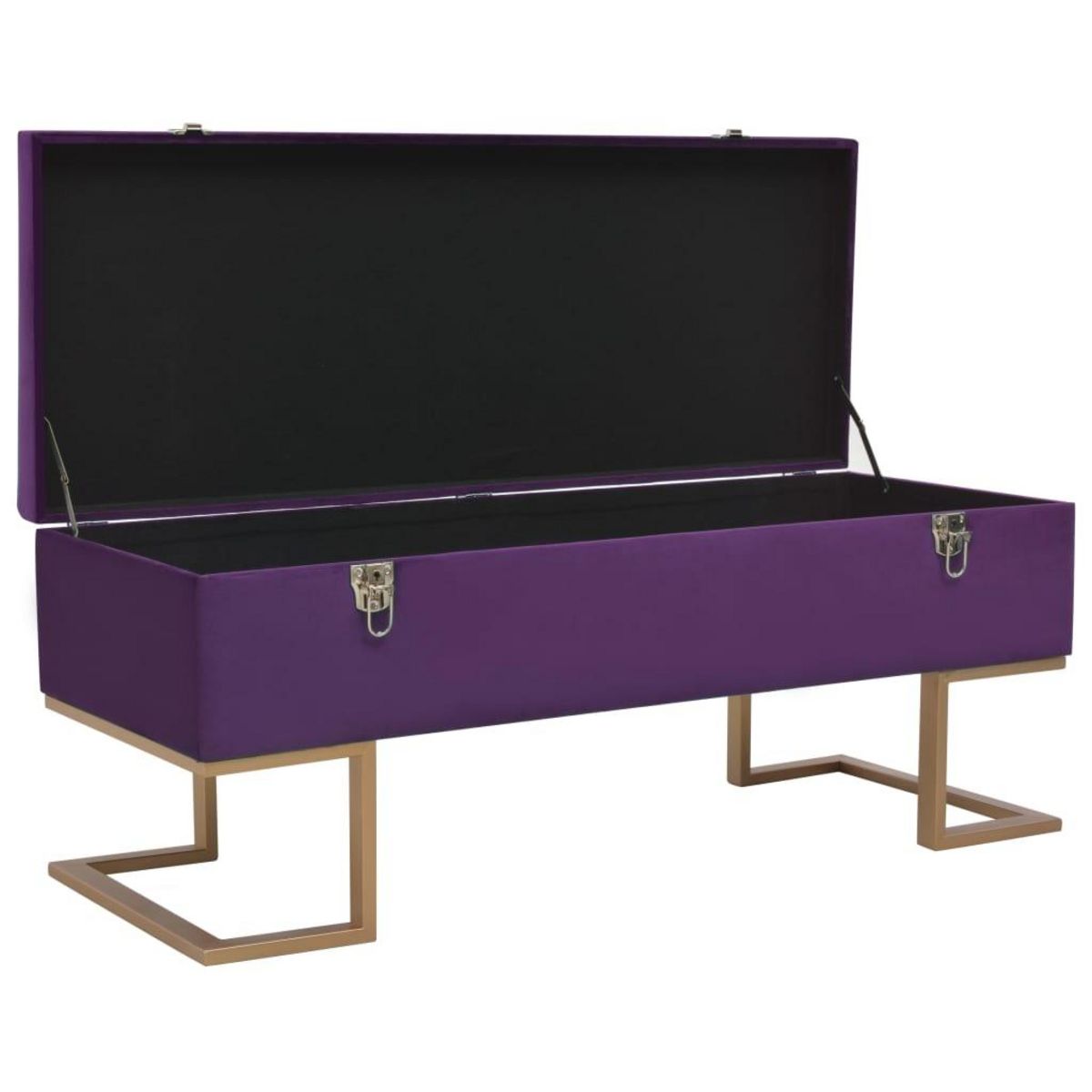 VIDAXL Banc avec compartiment de rangement 105 cm Violet Velours