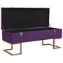 Voir la diapositive 2 : VIDAXL Banc avec compartiment de rangement 105 cm Violet Velours