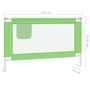 Voir la diapositive 6 : VIDAXL Barriere de securite de lit d'enfant Vert 120x25 cm Tissu