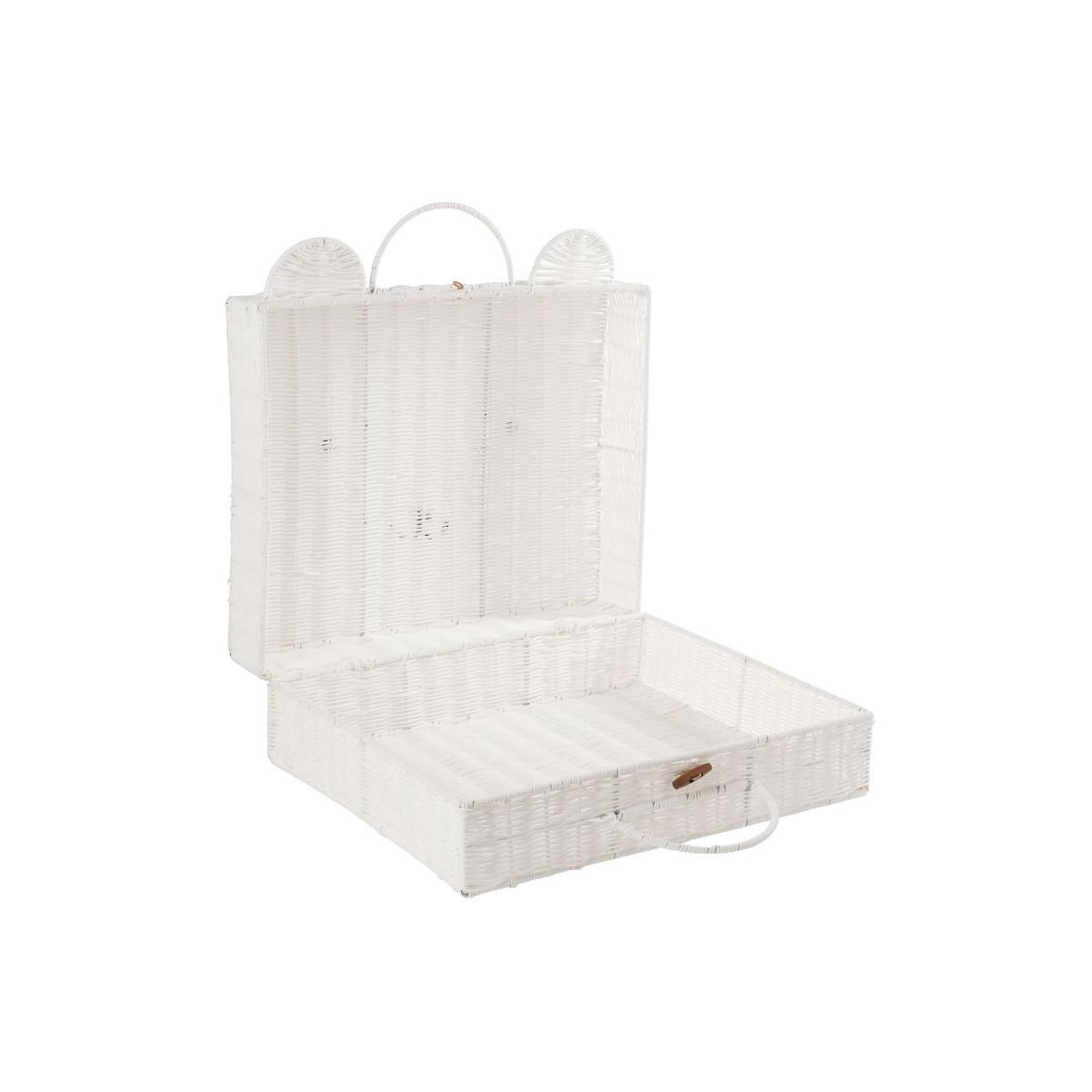 Voir la diapositive 3 : J-LINE Valise déco enfant ours  napoleon  50cm blanc