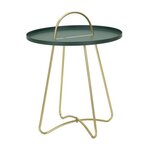 Paris Prix Table d'Appoint Design  Grent  59cm Vert & Or