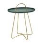 Voir la diapositive 1 : Paris Prix Table d'Appoint Design  Grent  59cm Vert & Or