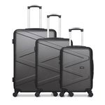 WAVE PARIS WAVE PARIS - Lot de 3 - Valise grand format, valise weekend et valise cabine AMAZONE. Coloris disponibles : Bleu, Noir
