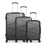WAVE PARIS WAVE PARIS - Lot de 3 - Valise grand format, valise weekend et valise cabine AMAZONE. Coloris disponibles : Noir, Bleu