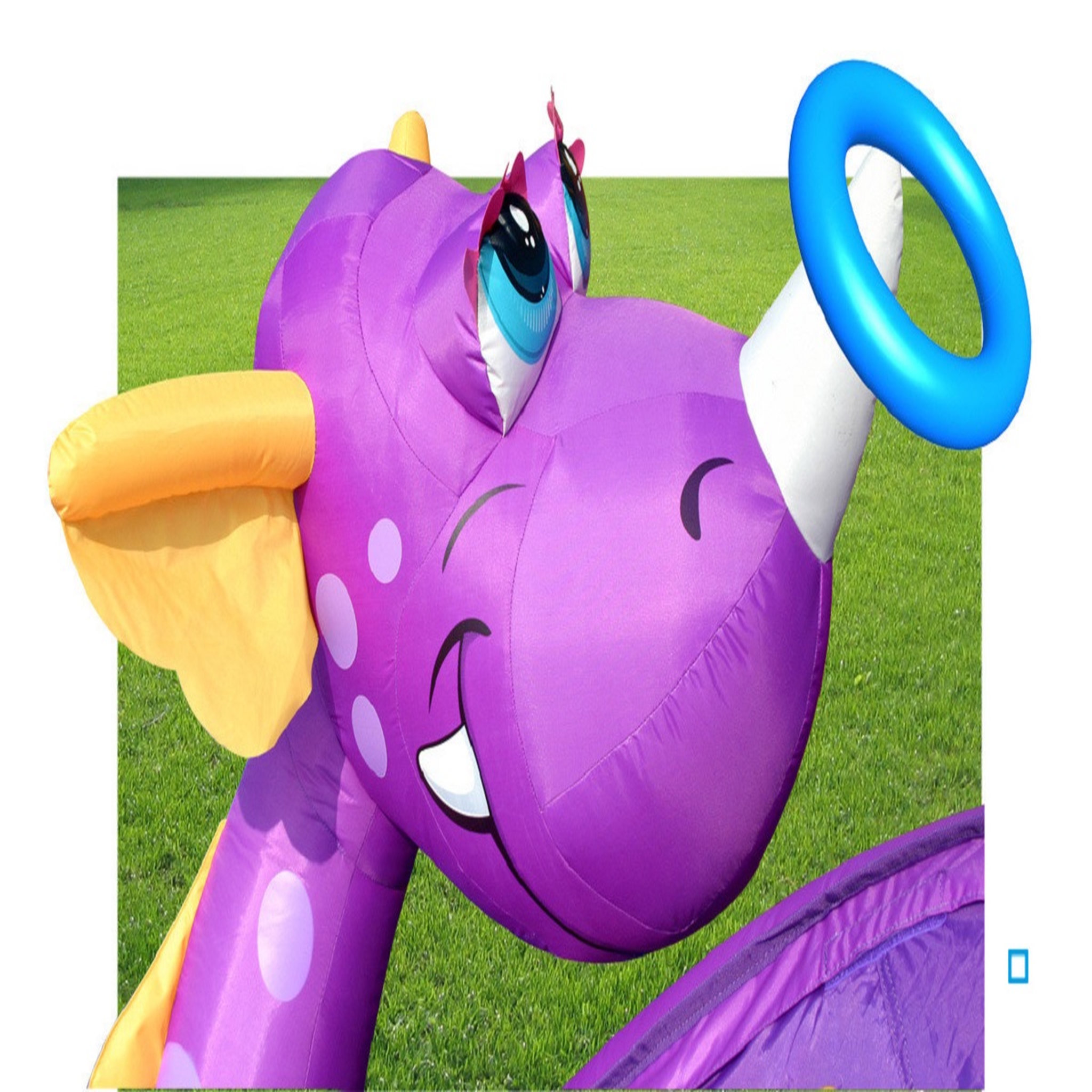 Voir la diapositive 4 : HAPPY HOP Aire de jeux gonflable La quête du dragon