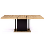 Voir la diapositive 3 : ID MARKET Table à manger extensible rectangle UGO 6-10 personnes bois façon hêtre et noir 160-200 cm