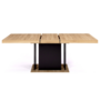 Voir la diapositive 3 : ID MARKET Table à manger extensible rectangle UGO 6-10 personnes bois façon hêtre et noir 160-200 cm