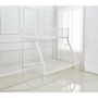 Voir la diapositive 4 : Habitat et Jardin Lit superposé en métal  Leo  Sommiers inclus - 90/140 x 190 cm - Blanc