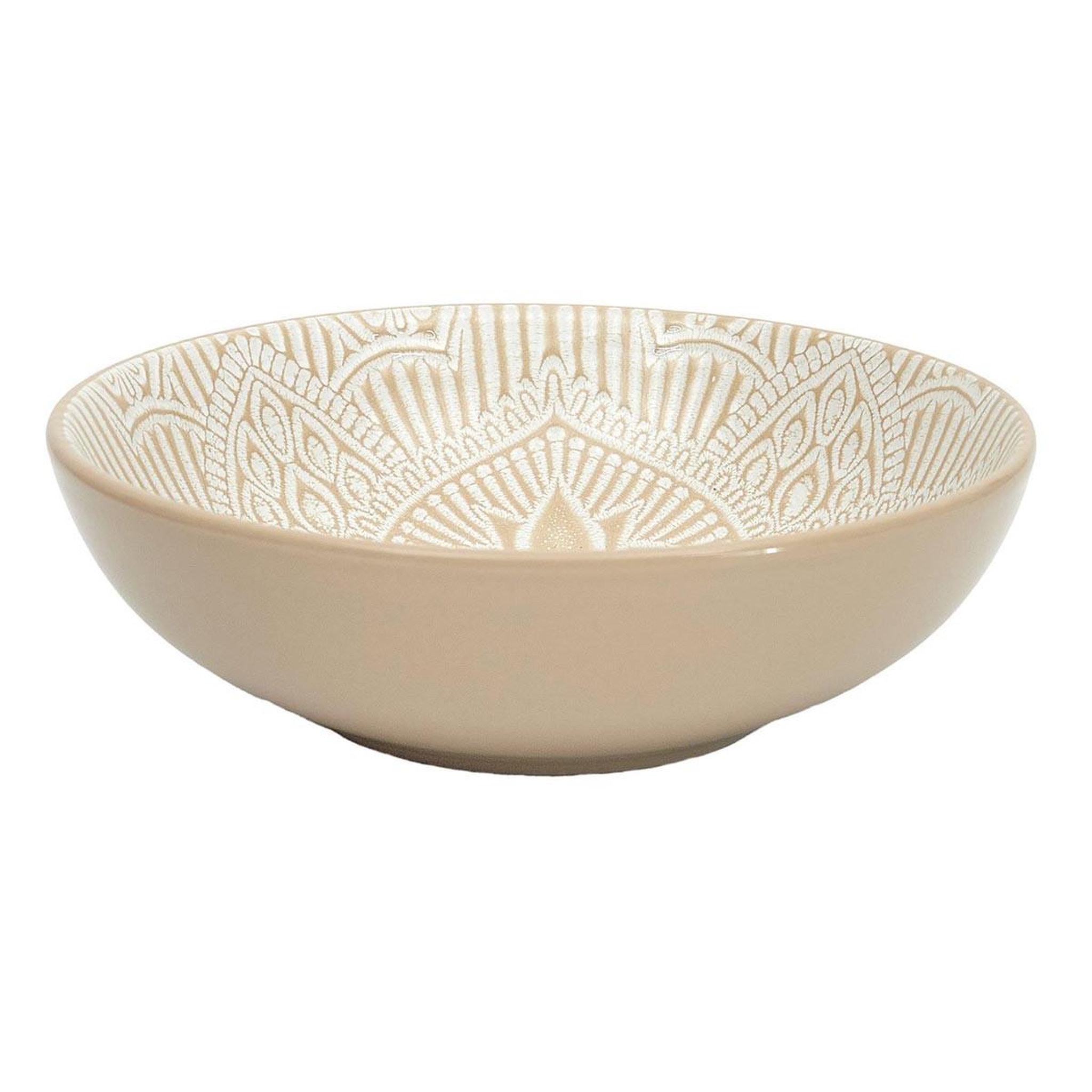The Home Deco Factory Lot de 6 assiettes creuses  sahara  18cm beige