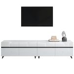 MERAX Meuble tv blanc 180 cm mdf