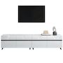 Voir la diapositive 1 : MERAX Meuble tv blanc 180 cm mdf