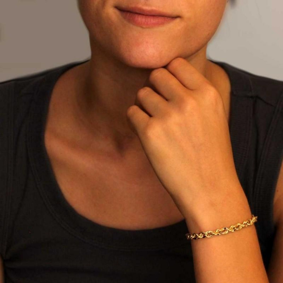 L'ATELIER D'AZUR Bracelet Or Jaune Maille Corde - Femme