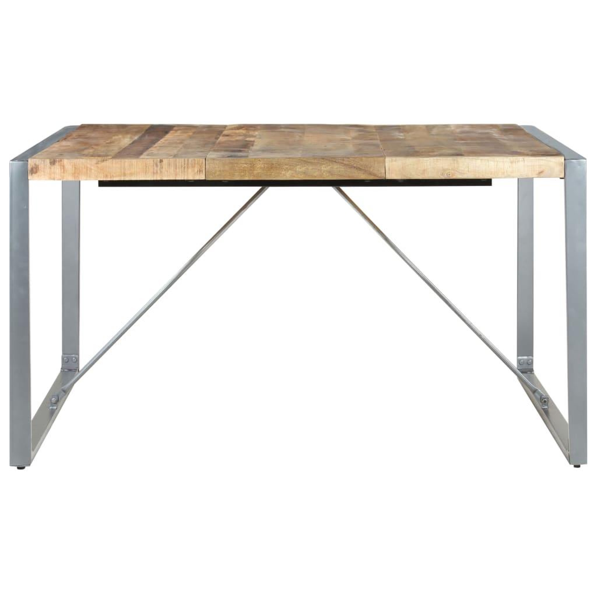 Voir la diapositive 2 : VIDAXL Table a manger 140x140x75 cm Bois de manguier brut