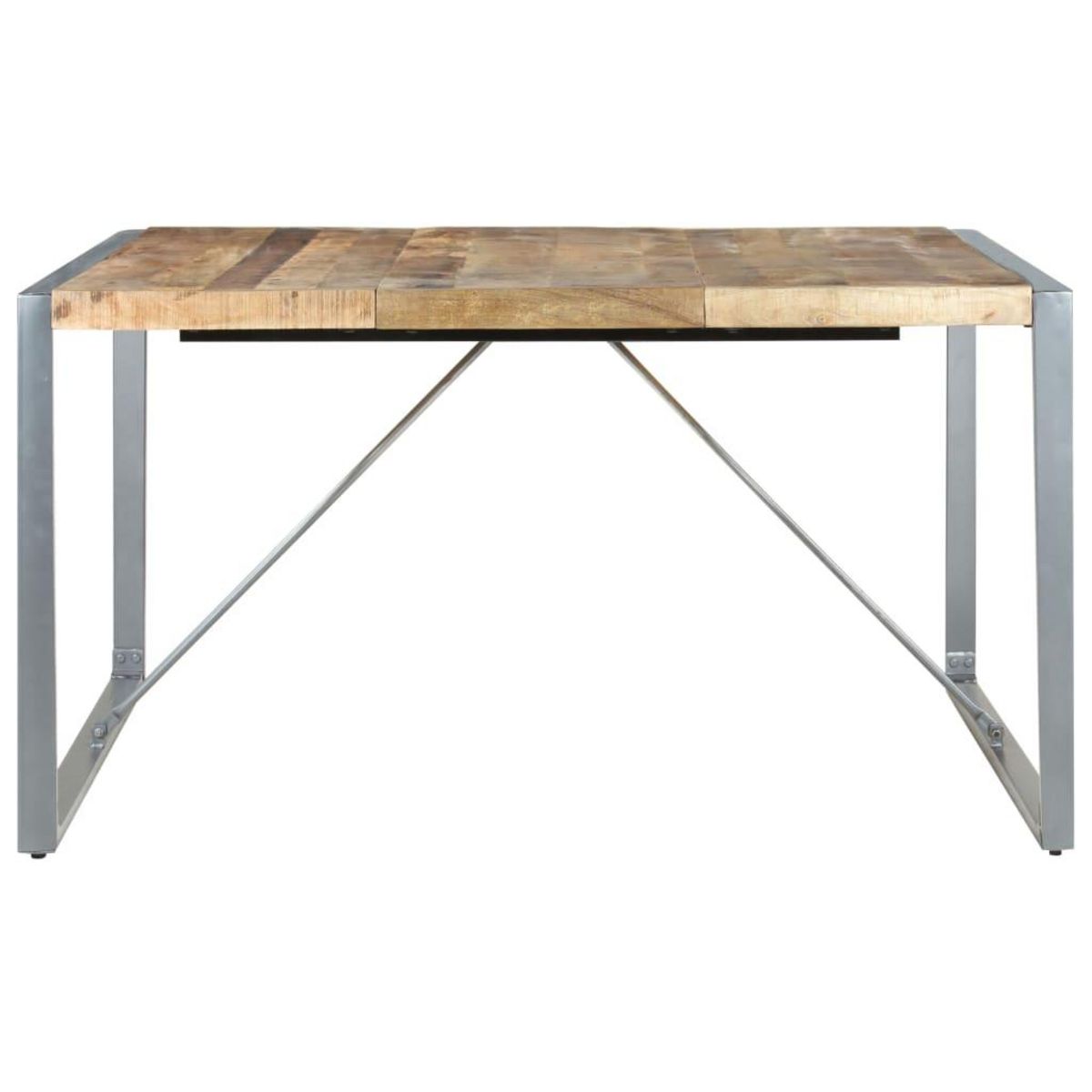 VIDAXL Table a manger 140x140x75 cm Bois de manguier brut