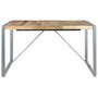 Voir la diapositive 2 : VIDAXL Table a manger 140x140x75 cm Bois de manguier brut