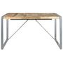 Voir la diapositive 2 : VIDAXL Table a manger 140x140x75 cm Bois de manguier brut